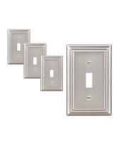 Placa de parede DEWENWILS Single Toggle Switch, pacote com 4 unidades de metal
