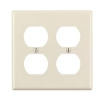 Placa de parede duplex Leviton 2-Gang Thermoset Light Almond