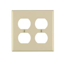 Placa de parede duplex termofixa Leviton 2-Gang Ivory 86016
