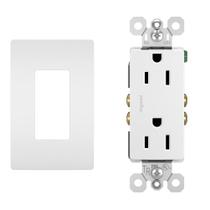 Placa de parede e Outlet Pass resistente a adulterações e Seymour 1-Gang 15A White