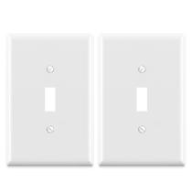 Placa de parede ELEGRP Toggle Switch 1-Gang Policarbonato branco x2