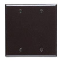 Placa de parede em branco Leviton 2-Gang Thermoset Brown 85025 Placa de parede em branco Leviton 2-Gang Thermoset Brown 85025