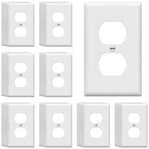 Placa de Parede ENERLITES 1 Módulo 11x7 cm Branco Brilhante Pacote com 40