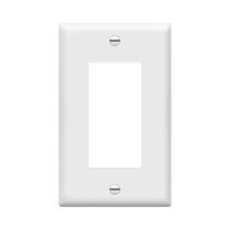Placa de parede ENERLITES 1 módulo branco brilhante 11 x 7 cm