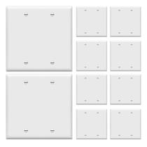 Placa de parede ENERLITES 2-Gang Gloss White Policarbonato, pacote com 10 Placa de parede ENERLITES 2-Gang Gloss White Policarbonato, pacote com 10