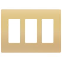 Placa de parede ENERLITES 3-Gang Gold Screwless 12x17 cm