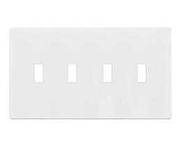 Placa de parede ENERLITES 4-Gang Screwless Child Safe 12x21 cm