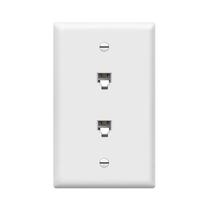 Placa de parede Enerlites 6651-W Duplex Jack 1 Gang White