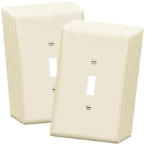 Placa de parede ENERLITES 8811O Light Almond Jumbo, pacote com 10, 14x9 cm