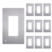 Placa de parede ENERLITES Elite Series, 1 gancho, prata escovada, pacote com 10 Placa de parede ENERLITES Elite Series, 1 gancho, prata escovada, pacote com 10