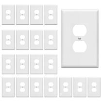 Placa de parede ENERLITES Jumbo Duplex 14x9 cm Policarbonato Branco