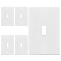 Placa de parede ENERLITES SI8811-W branca brilhante 4,7x3 cm, pacote com 5
