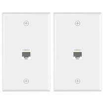 Placa de parede Ethernet VCE de 1 porta Cat6 fêmea para fêmea branca Placa de parede Ethernet VCE de 1 porta Cat6 fêmea para fêmea branca