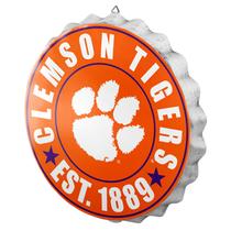 Placa de parede FOCO NCAA Bottle Cap Clemson Tigers Placa de parede FOCO NCAA Bottle Cap Clemson Tigers