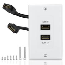 Placa de parede HDMI 2.1 ELECTOP 8K com 2 portas suporta 8K @60Hz
