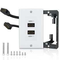Placa de parede HDMI ELECTOP 8K 2.1 (2 portas) com suporte de montagem
