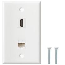 Placa de parede HDMI Ethernet 4K Keystone fêmea para fêmea