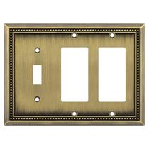 Placa de parede Henne Bery Sunken Pearls Antique Brass Heavy Duty Placa de parede Henne Bery Sunken Pearls Antique Brass Heavy Duty