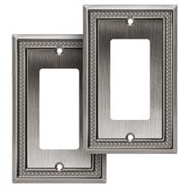 Placa de parede Henne Bery Sunken Pearls Heirloom Silver, pacote com 2