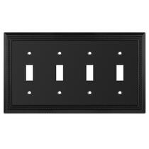 Placa de parede Henne Bery Sunken Pearls Matte Black Quad