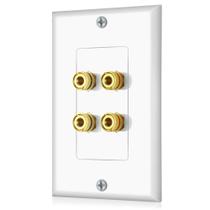 Placa de parede ICESPRING Banana Binding Post 4 portas para 2 alto-falantes
