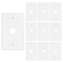 Placa de parede iwillink de 1 porta Keystone, pacote com 10 Ethernet branca