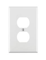 Placa de parede Leviton 1-Gang 1-Duplex Midway Nylon White, 1 pacote