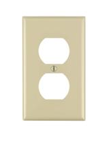 Placa de parede Leviton 1-Gang Duplex Device Receptacle Ivory