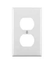 Placa de parede Leviton 1-Gang Duplex Device Receptáculo branco