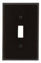 Placa de parede Leviton 1-Gang Toggle Midway Thermoset Brown