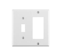 Placa de parede Leviton 2-Gang 1-Toggle 1-Decora/GFCI Thermoset Placa de parede Leviton 2-Gang 1-Toggle 1-Decora/GFCI Thermoset
