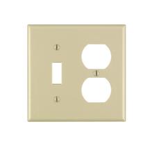 Placa de parede Leviton 2-Gang 1-Toggle 1-Duplex Ivory 86005