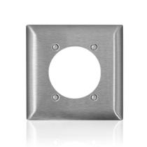 Placa de parede Leviton 2-Gang de tamanho padrão em aço inoxidável magnético