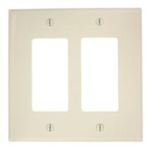 Placa de parede Leviton 2-Gang Decora/GFCI Device Midway Light Almond