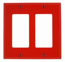 Placa de parede Leviton 2-Gang Decora/GFCI Device Standard Red