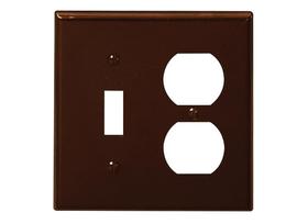 Placa de parede Leviton 2-Gang Toggle Duplex Thermoset Brown