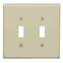 Placa de parede Leviton 2-Gang Toggle Switch Midway Ivory PJ2-I