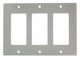 Placa de parede Leviton 3-Gang Decora/GFCI Device Decora Grey
