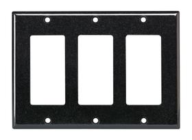 Placa de parede Leviton 3-Gang Decora GFCI, termofixo padrão, preta