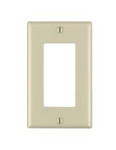 Placa de parede Leviton 80401-IMP 1-Gang Decora Ivory, pacote com 10