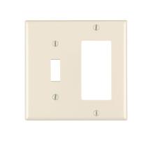 Placa de parede Leviton 80405-T 2-Gang Toggle Decora Almond