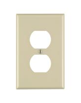 Placa de parede Leviton 80503-I Receptáculo de dispositivo duplex de 1 gangue Ivory