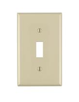 Placa de parede Leviton 80701-I 1-Gang Toggle Ivory Nylon Placa de parede Leviton 80701-I 1-Gang Toggle Ivory Nylon