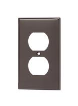 Placa de parede Leviton 80703 1-Gang Duplex Termoplástica Marrom