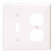 Placa de parede Leviton 80705-W 2-Gang 1-Toggle 1-Duplex branca