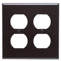 Placa de parede Leviton 85016 2-Gang Duplex Thermoset Brown