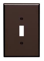 Placa de parede Leviton 85101 1-Gang Oversize Thermoset Brown
