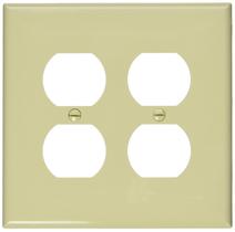 Placa de parede Leviton PJ82-I 2-Gang Midway Ivory