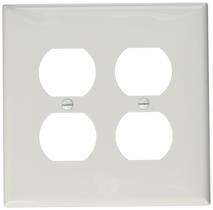 Placa de parede Leviton PJ82-W 2-Gang Duplex Midway White