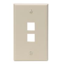 Placa de parede Leviton QuickPort de 2 portas Single Gang Ivory Placa de parede Leviton QuickPort de 2 portas Single Gang Ivory